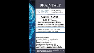 Emory Brain Talk Live, Tuesday August 10, 2021