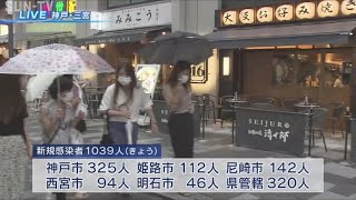 兵庫県で1039人感染　過去3番目多さ（8月22日）