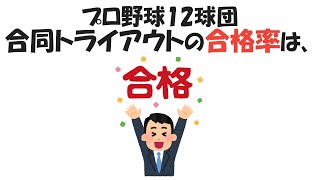 【今年は】プロ野球12球団合同トライアウトに関する雑学【11月14日開催】