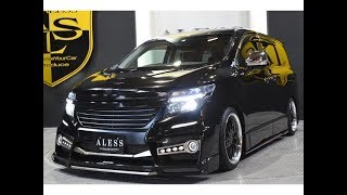 52エルグランド 227万円 KeｎStyleエアロ TEIN車高調 WORK19インチAW ローダウン トミーカイラ4本出しマフラー 平成24年式 8万6千km 2500cc nissan