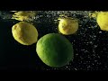 lime and lemons in water│4k│no copyrights│creative common licences