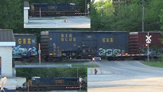 600+ Axles CSX Freight M368 - ( Big Blue Boxcar ) ES44AH #988 K5LA + Mid DPU ES44AH #3213