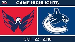 NHL Highlights | Capitals vs. Canucks - Oct. 22, 2018