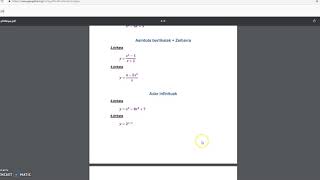 Geogebra ikasgelan. Proiektua: Asintota eta adar infinituak.