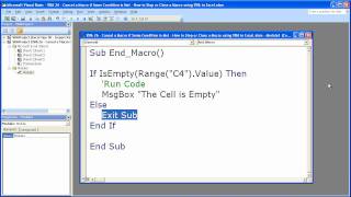 Excel Macro VBA Tip 26 - Stop Cancel or Close a Macro using VBA in Excel