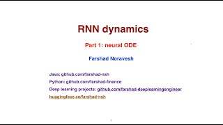 Part 1: neural ODE