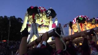 平成27年 西条祭り 飯積神社祭礼 宮入り 野口太鼓台差し上げ