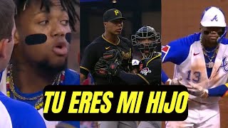 Ronald Acuña Jr no perdona a pitcher de Piratas tras pelea y festeja hit con tremendo perreo