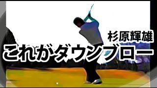 これが本物のダウンブローです。杉原輝雄の素晴らしいスイング