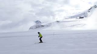 May skiing, june skiing Hintertux on powder snow in summer. Marcel Ponrt 27.5.2021 Glacier downhill