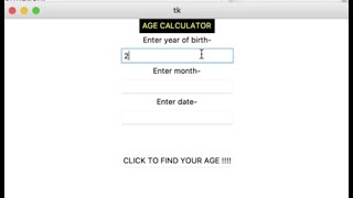 Python Age calculator source code.