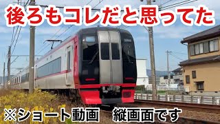 おっ！カッコいい名鉄電車が来た・・・うしろの２両ーーー！！