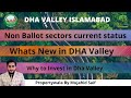 Non Ballot sectors || Whats New || Dha Valley Islamabad || 03361999775