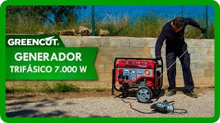 Greencut GXT12000i | Generador eléctrico trifásico motor gasolina 7.000 W