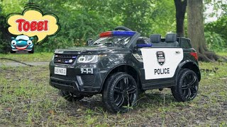 Ride On Police Car 12V for Kids Test Run| TOBBI