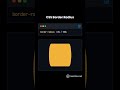 CSS Border Radius 🚀 #css #html5css3 #programmer #animation #htmlcss