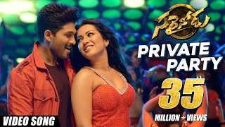 Private Party  Full Video Song || Sarrainodu  || Allu Arjun , Rakul Preet, Catherine Tresa