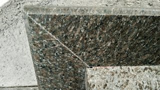 How to mitre cut granite skirting. 45 degree