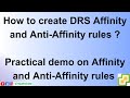 How to create DRS Affinity and Anti-Affinity rules in VMware vSphere? | Virtual Machine to host rule