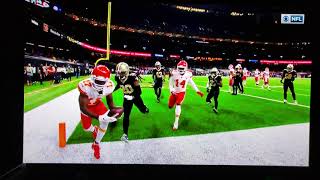 Mercole Hardman #17 5yd td catch Chiefs/Saints