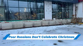 4К POOR RUSSIAN CHRISTMAS TREE 200 MILES AWAY FROM MOSCOW IN A SMALL RUSSIAN CITY 😳