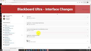 Blackboard Ultra Interface Updates - Dec. 2021