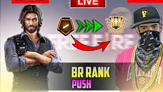 🔴 BR RANK PUSH IN FREE FIRE MAX || BRONZE TO GRANDMASTER LIVE TODAY