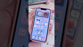 My melody and kuromi theme iPhone 13 #ios16 #homescreen #iphone #sanrio #kuromi
