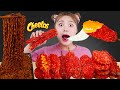 ASMR MUKBANG 하이유의 직접 만든 치토스 양념치킨 치즈스틱 치즈볼 핫도그 짜짜로니 먹방! FRIED CHICKEN FIRE NOODLES EATING | HIU 하이유