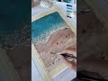 Beach landscape in watercolor