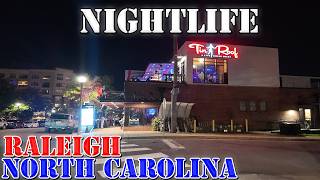 Raleigh - Saturday Nightlife - Glenwood South - North Carolina - 4K Walking Tour