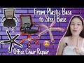 HOW TO REPAIR & REPLACE OFFICE CHAIR BASE | from PLASTIC base to STEEL BASE| Shopee Finds|Van Javier