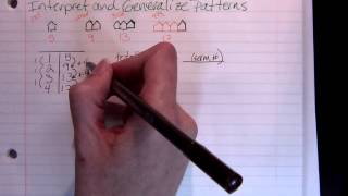Interpret and Generalize Patterns - Alg1