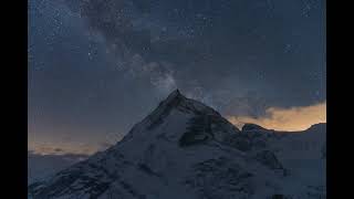 Milky Way passing Matterhorn from Schönbielhütte SAC, timelapse