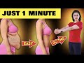 Just 1 Min Easy Exercise To Reduce Belly Fat In 7 Days - Standing No Jumping Abs Exercise