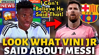 💥BOMB! LOOK WHAT VINI JR SAID ABOUT MESSI! I CAN'T BELIEVE HE SAID THAT! BARCELONA NEWS TODAY!