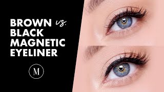 Brown vs Black Liquid Magnetic Liner | MoxieLash