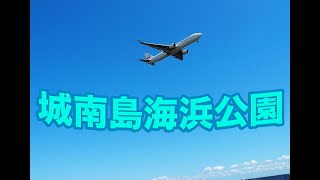 城南島海浜公園の飛行機（羽田空港近く）