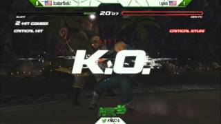 NEC16 - DOA5LR - Top 8 - XcaliburbladeZ (Eliot) vs Lopedo (Gen Fu)