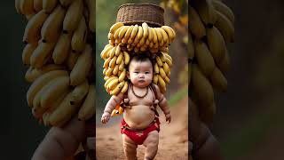 Baby loading bananas #fnf #cute