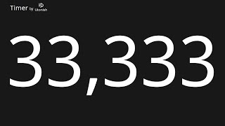 33333 Second Countup Timer