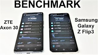 Samsung Galaxy Z Flip 3 vs ZTE Axon 30 - BENCHMARK COMPARISON