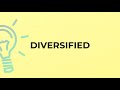 what is the meaning of the word diversified