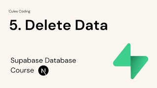 5. How to Delete Data in Supabase using Nextjs 15 Server Component \u0026 Server Action | React