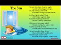 Grade 7 English The Sun (poem-3)