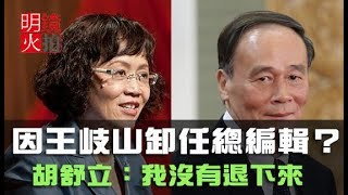 因王岐山卸任總編輯？《財新》社長胡舒立：我沒有退下來（《新聞時時報》2018年1月31日）