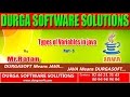Corejava - Basics- Types of Varibles in Java Part-5