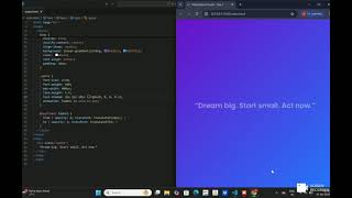 Day 1 – 30 Days of Coding Challenge | Motivational Quote Page (HTML + CSS+ javascript)