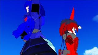 【MMDけもフレ ゼロワン】カンザシバーニング迅＆オオタカアサルトウルフ