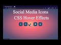 Social media buttons with amazing animation on hover [HTML and CSS TUTORIAL] for beginners